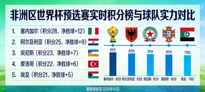 非洲区世界杯预选赛积分榜实时排名与球队实力对比